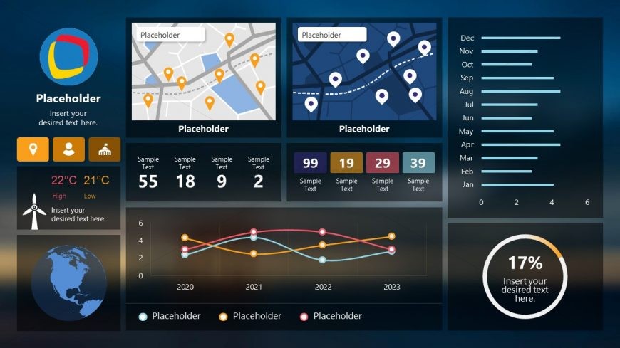 Monitoring PowerPoint Dashboard for Smart City System