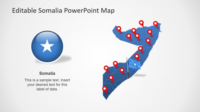 Editable Map of Somalia