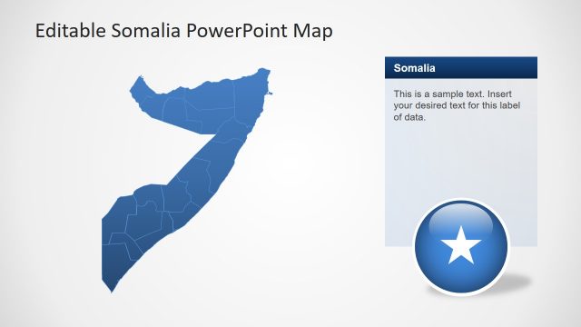Somalia Africa Editable Map Template