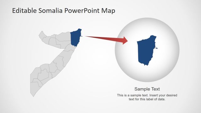 Slide of Somalia Editable Map