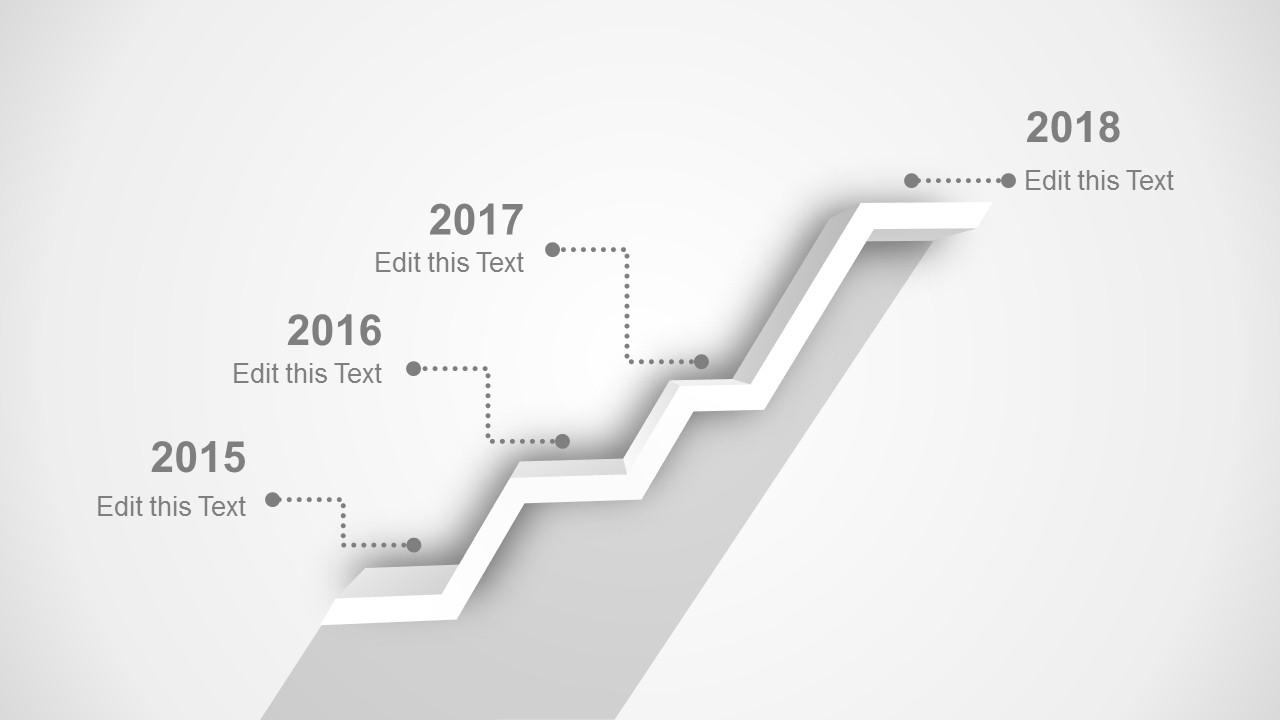 4 Stages Shelf Timeline Template for PowerPoint SlideModel
