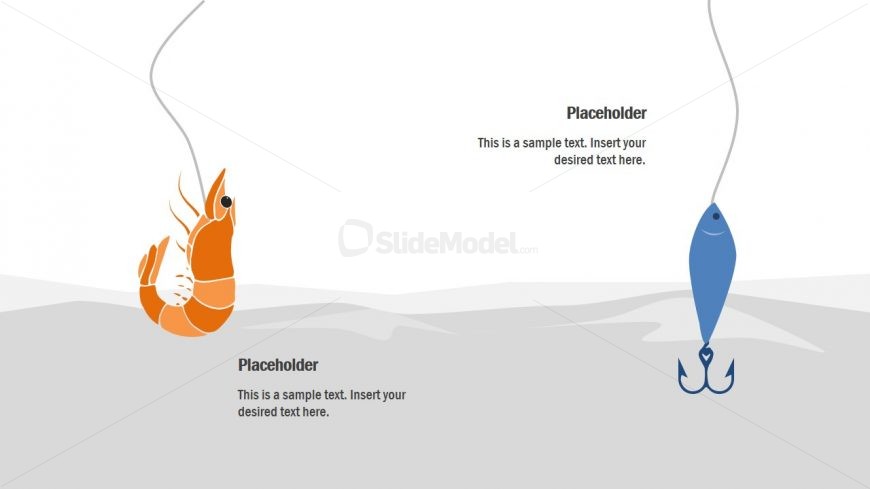 Prawn and Fish Bait PPT Clipart