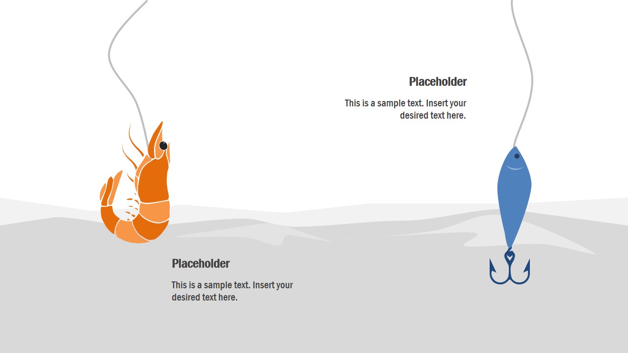 Prawn and Fish Bait PPT Clipart