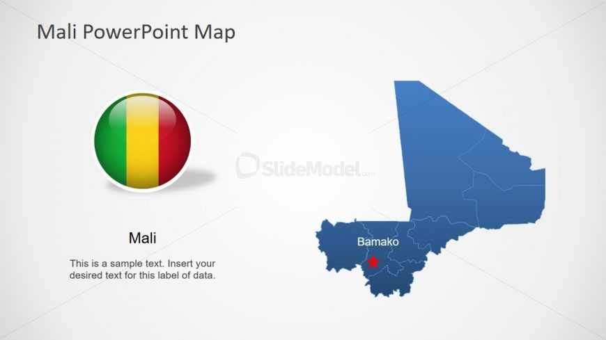 Editable Country Map Mali