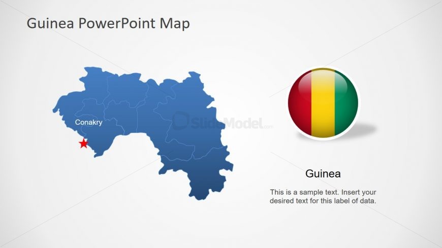 Editable Country Map Guinea
