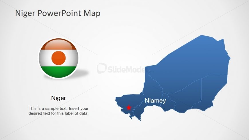Editable Country Map Niger