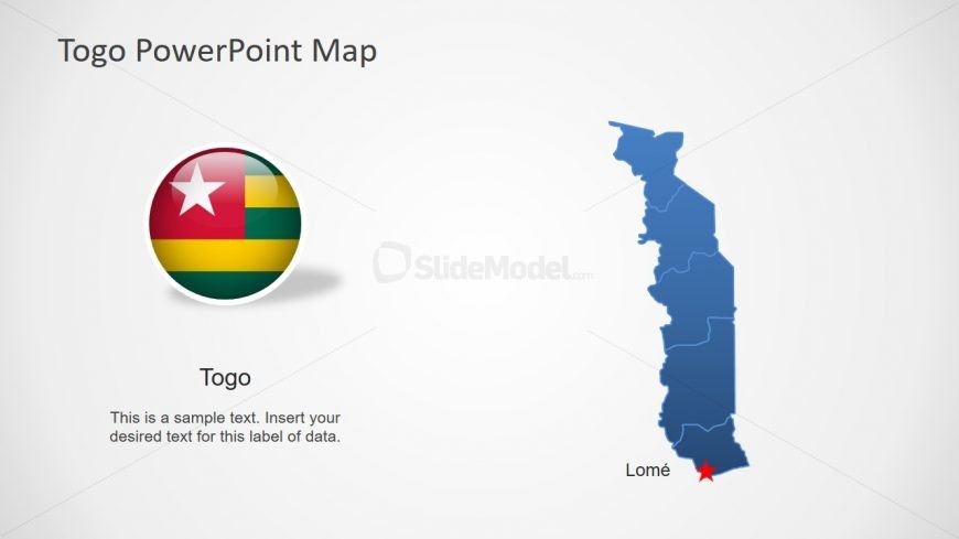 Editable Country Map Togo