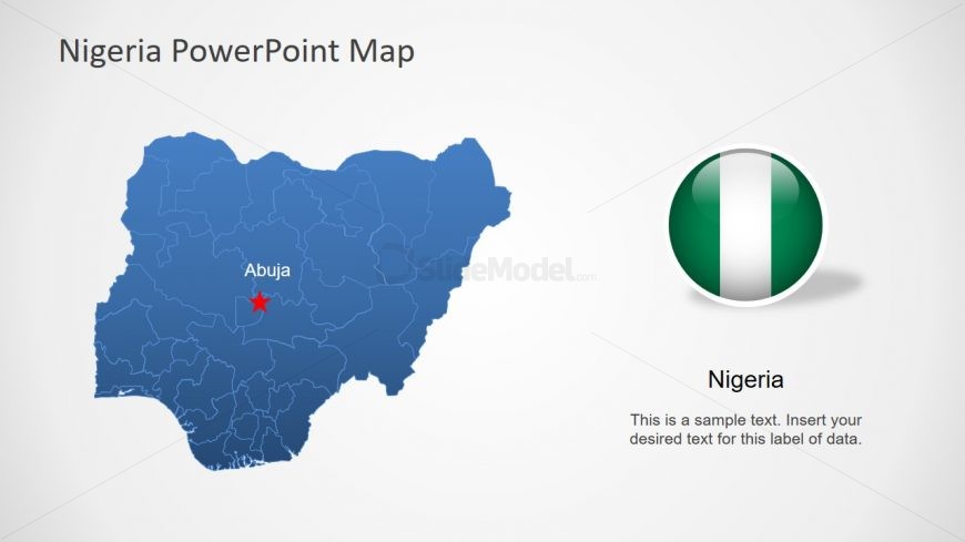 Editable Country Map Nigeria