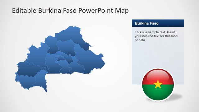 Burkina Faso Editable Map PPT