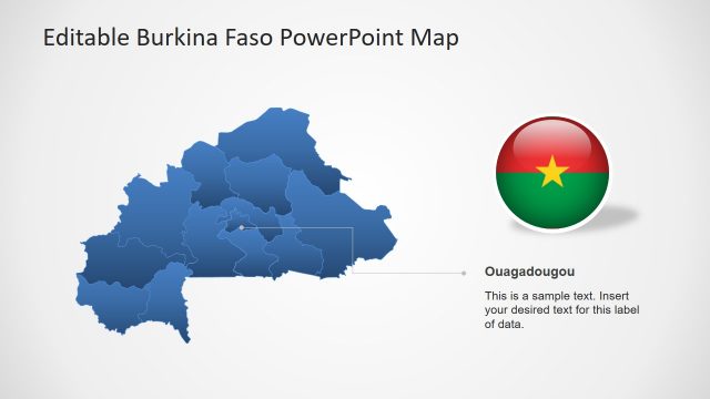 Outline Map of Burkina Faso Template