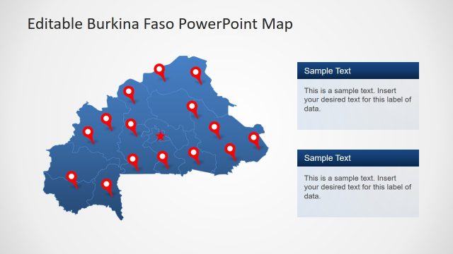 Political Map of Burkina Faso PowerPoint