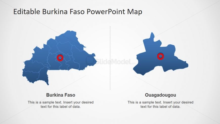 Map of Burkina Faso Silhouette