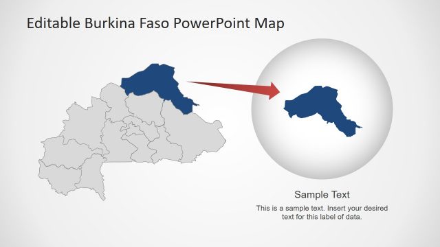 Outline Map PowerPoint Burkina Faso