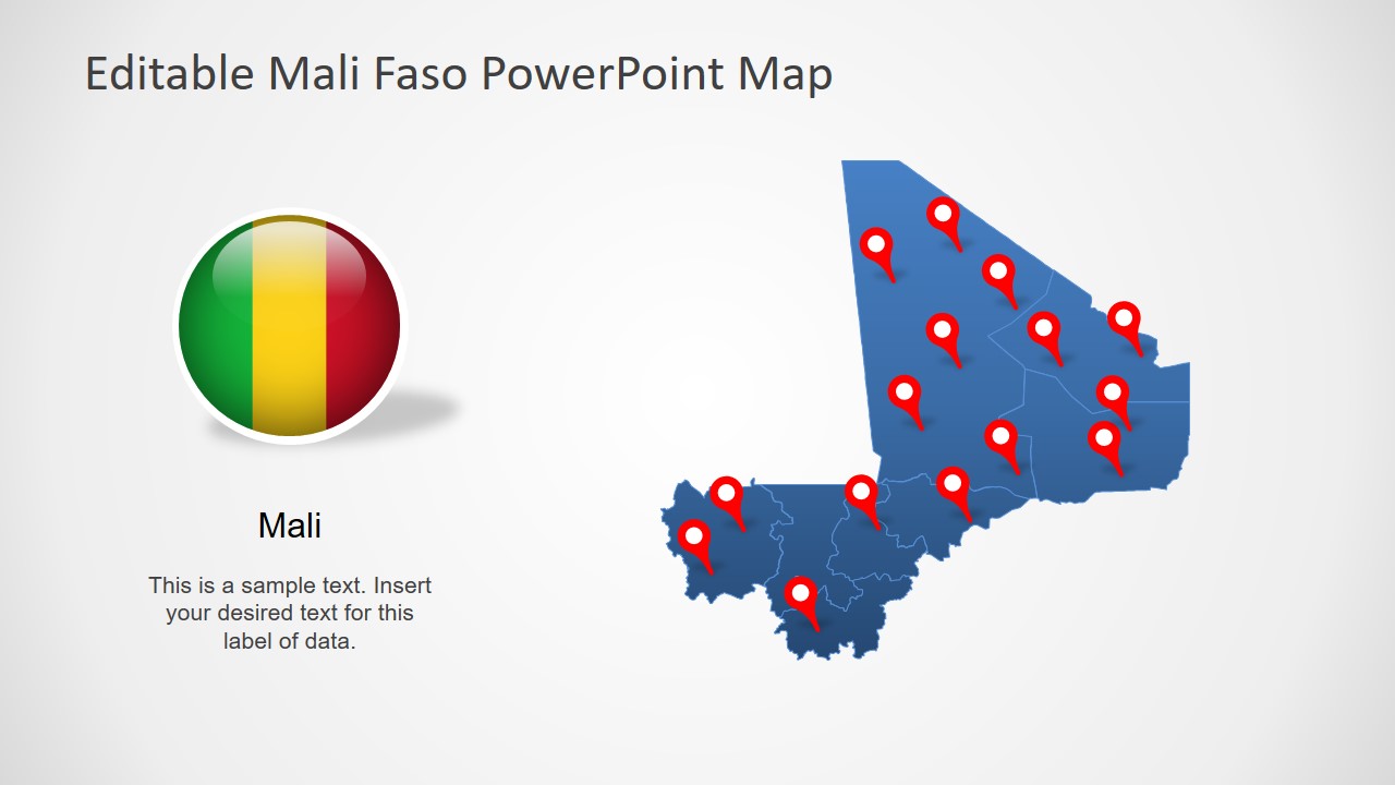 Flat Map of Mali