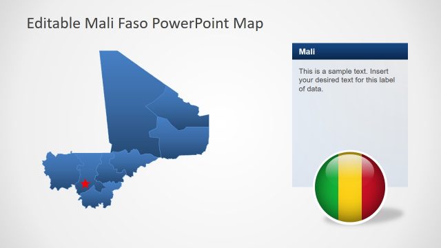 Outline Map of Mali Africa