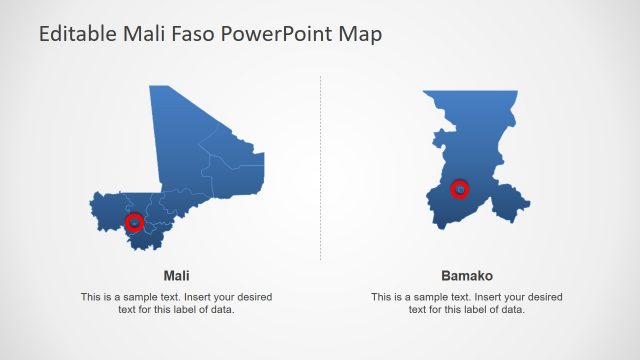 Presentation Map of Mali and Bamako