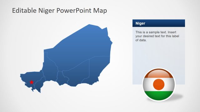 West Africa Niger Map Template