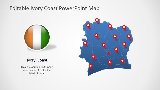 Cote d’Ivoire PowerPoint Map