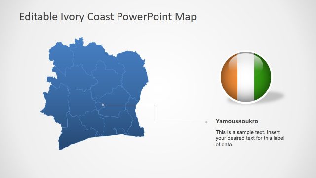 Cote d’Ivoire Map Template Design