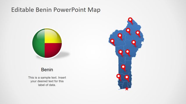 Benin PowerPoint Map