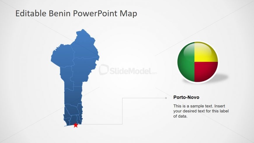 Flat Editable Map of Benin