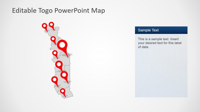 Political Map of Togo Template