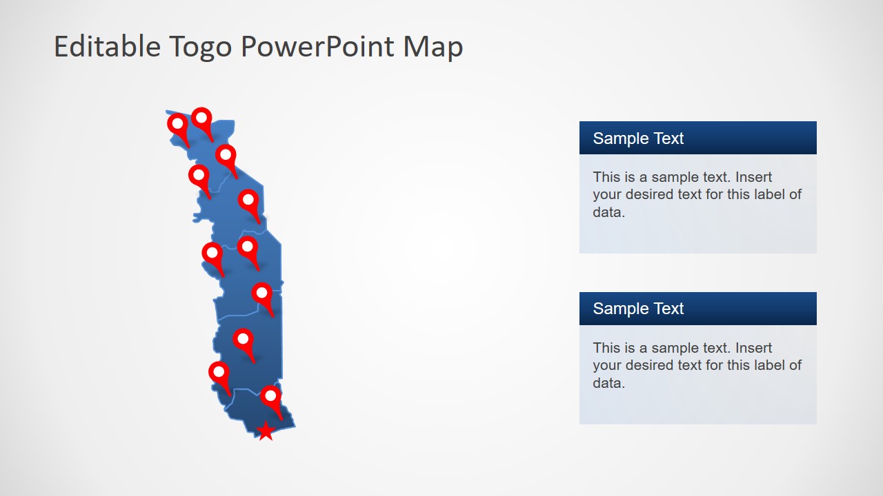 Togo Template Map Design
