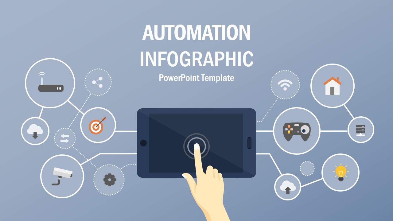 Automation Infographic PowerPoint Template SlideModel