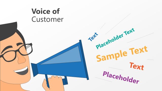 Megaphone PowerPoint for Customer Feedback
