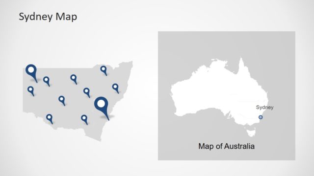 Editable Location Sydney Map PPT
