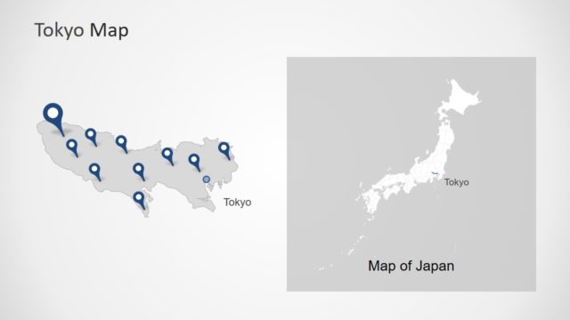 Editable Map of Tokyo Japan PPT