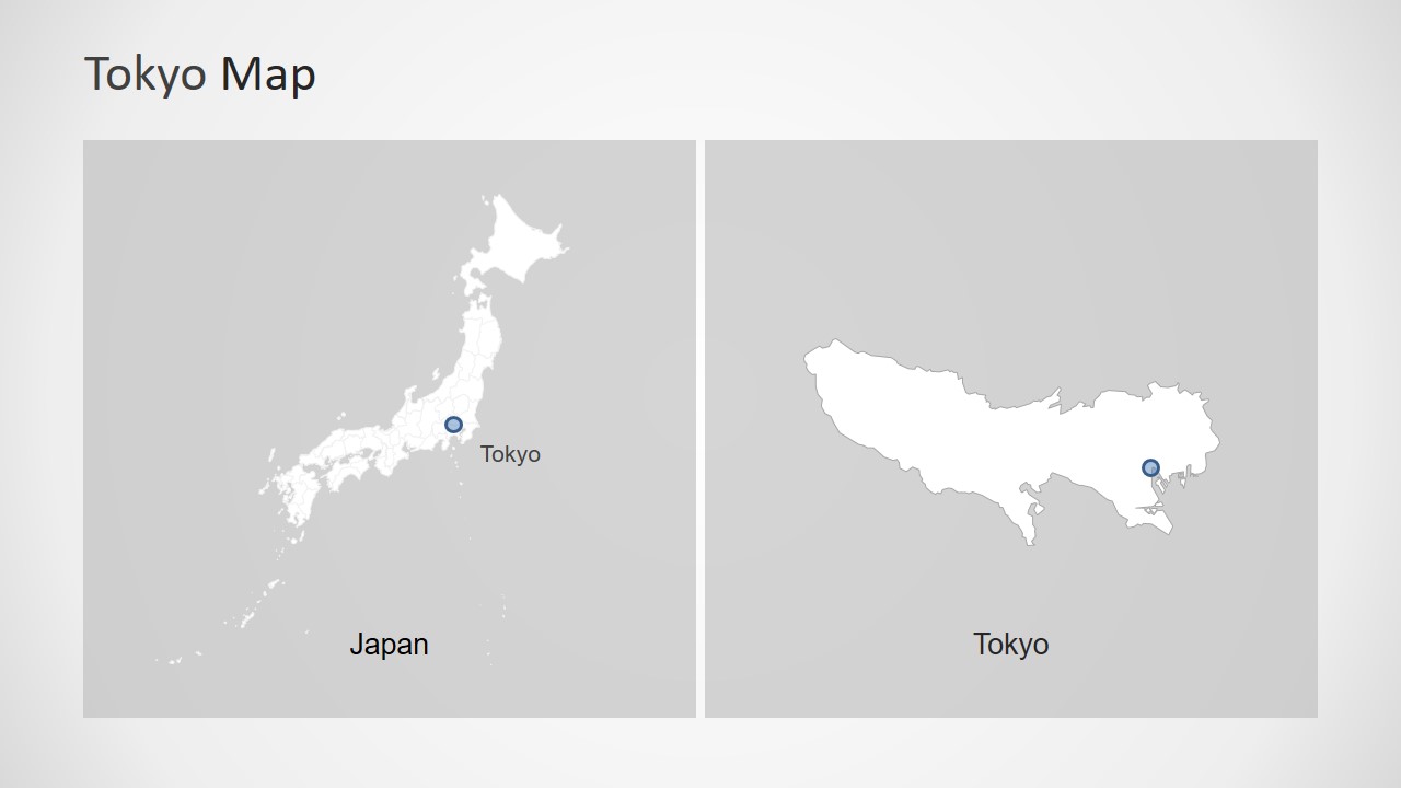PowerPoint Map Template of Tokyo
