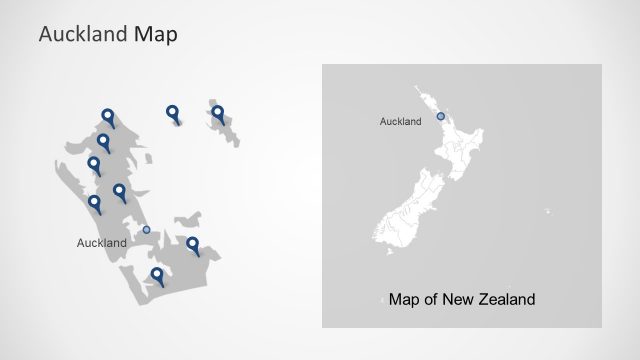Editable PowerPoint Auckland City Map