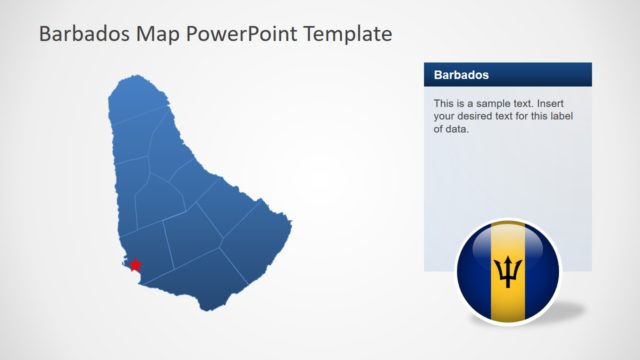 Outline Map of Barbados PowerPoint