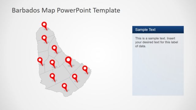 Location Map of Barbados in PowerPoint
