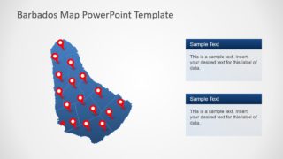 Blue Silhouette Map Template