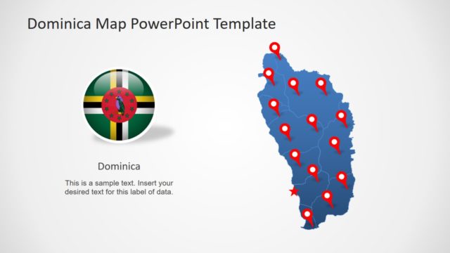 Editable Dominica Map PowerPoint Template