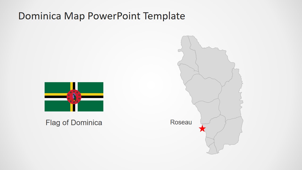 Editable Map for Commonwealth Dominica