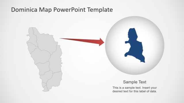 Editable Map Template of Dominica