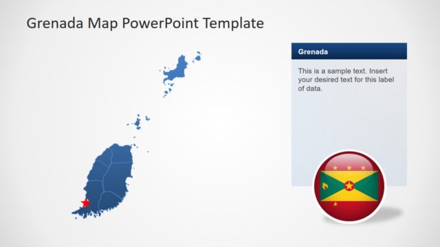 Silhouette Map of Grenada PPT