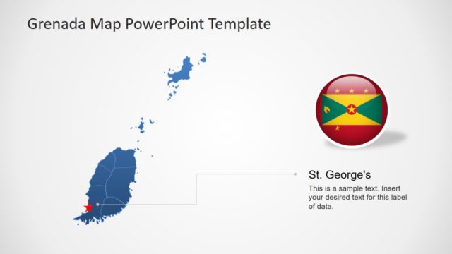 Country of Grenada Map PPT