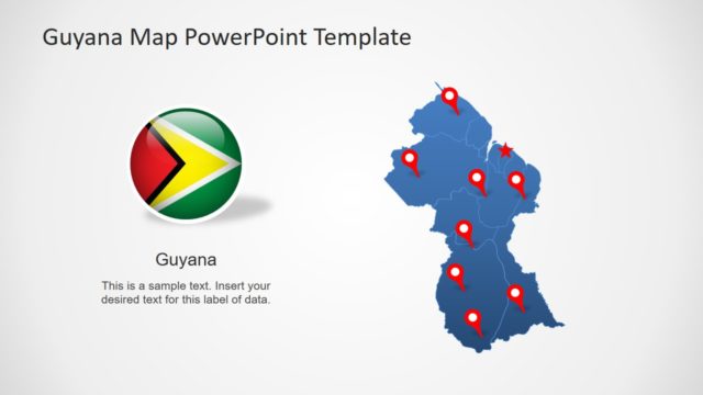 Editable Guyana Map PowerPoint Template
