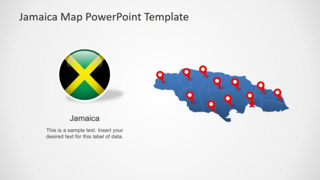 Editable Jamaica Map PowerPoint Template