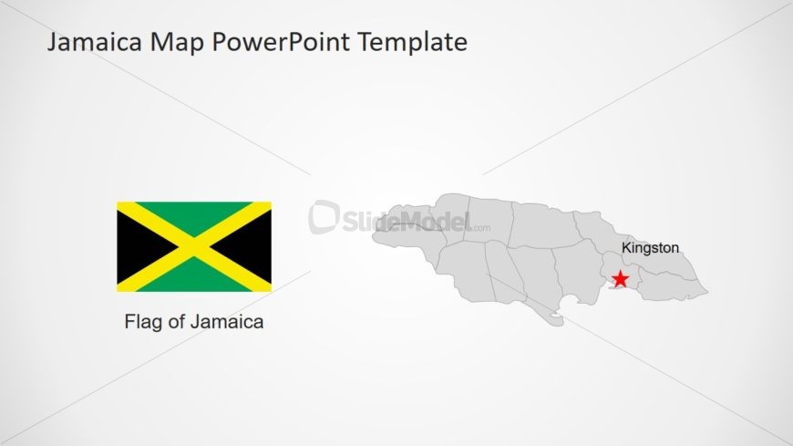 Flag and Map Template Jamaica