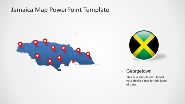 Editable Jamaica PowerPoint Map