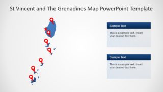 Island PowerPoint Map of St Vincent