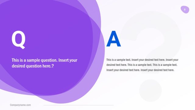 Q & A Business Slide Design