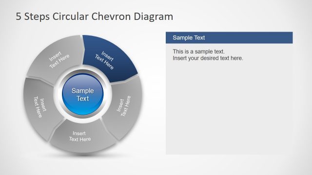 Chevron Segments of 5 Steps Diagram