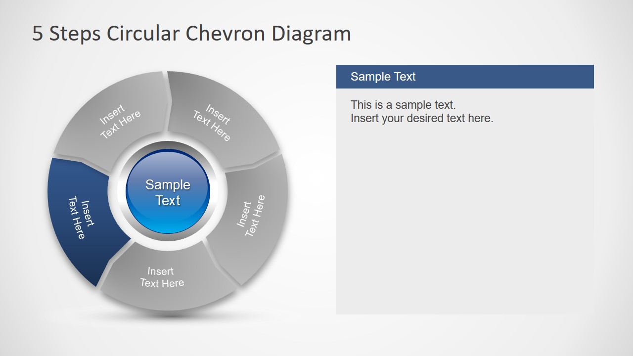 5 Steps Circular Chevron Powerpoint Diagram Slidemodel 9512