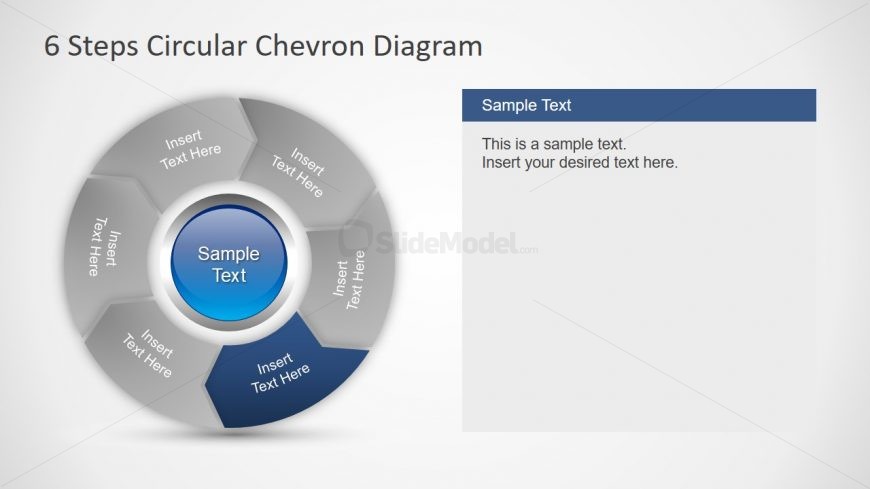 PPT 6 Steps Diagram of Chevron 